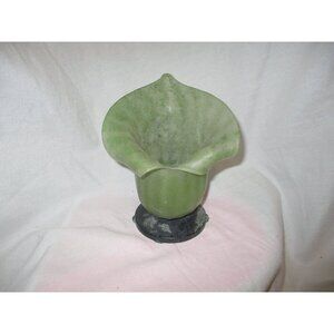 Vase Candle Holder Vintage Sarreid Murano Glass Lily Candle Mid-Century‎